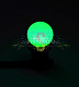 Декоративная лампа, Е27, 5 LED, 0,5Вт, Ø45мм, зеленая, диммируемая