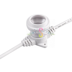 Белт лайт 2W, 220/24В, шаг 40см, E27, белый круглый провод, 50м, влагозащищенный, Neon-Night