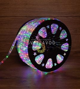 Светодиодный дюралайт, Ø 13мм, 220В, 3W, 24 led/м, чейзинг, мульти, 100м, Neon-Night