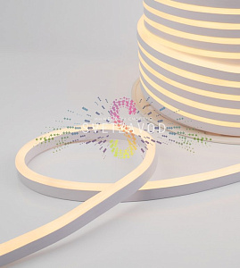 Светодиодный гибкий неон, теплый белый, 8х16мм, 120SMD2835, 220В, IP65, 100м, Neon-Night