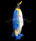 Светодиодная фигура из стекловолокна Пингвин папа, 130 см, 24В, с трансформатором, IP65