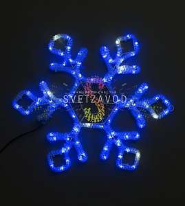 Светодиодная Снежинка, 79х69см, синяя, мерцающая, 220В, IP65