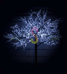 Светодиодное дерево Сакура, 3,6 м, Ø3 м, белое, 24B, 2688LED, IP54