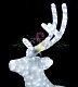 Акриловая фигура 3D Олень папа, белый, 160 см, 2000 LED, 24В, с трансформатором