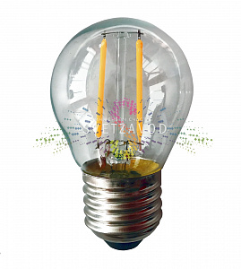 Филаментная декоративная лампа, Е27, 2 LED, 2Вт, Ø45мм, теплая белая, Rich Led