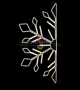 Светодиодная консоль "Снежный шторм", 180х100 см, белая