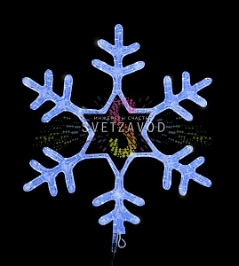 Светодиодная Снежинка, 55см, синяя, фиксинг, 220В, IP65, Neon-Night