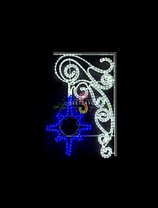 Светодиодная консоль "Северная звезда", 100х67 см, белый, синий