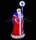 Акриловая фигура 3D Дед Мороз в красной шубе, 200 см, 5800 LED, 24В, с трансформатором