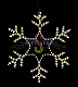 Светодиодная Снежинка, 76см, белая теплая, фиксинг, 220В, IP65