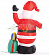 Надувная фигура 3D Дед Мороз с подарком приветствует, 120 см, 12В, с компрессором и адаптером