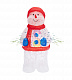 Акриловая фигура 3D Снеговик в синих варежках, 59 см, 96 LED, 24В, с трансформатором, Neon-Night