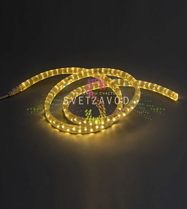 Светодиодный дюралайт, 11х20мм, 220В, 3W, 60 led/м, чейзинг, теплый белый, 100м