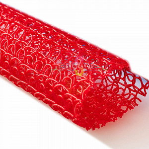 Деколэйс, декоративный материал из ПВХ нити, 1х10м, красный