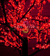Светодиодное дерево Сакура, 2,5 м, Ø2 м, красное, 24B, 1728LED, IP54