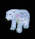 Акриловая фигура 3D Белый медведь, 60х110 см, 1168 LED, 24В, с трансформатором