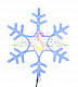 Светодиодная Снежинка, 55см, синяя, фиксинг, 220В, IP65, Neon-Night