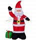 Надувная фигура 3D Дед Мороз с подарком, 120 см, 12В, с компрессором и адаптером, Neon-Night