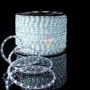 Светодиодный дюралайт, Ø 13мм, 24В, 2W, 36 led/м, фиксинг, белый, шаг 1м, 100м