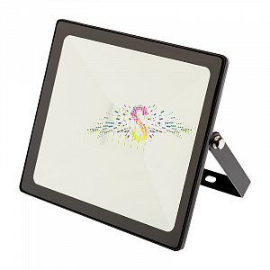 Прожектор светодиодный, зеленый, 220В, 50Вт, черный корпус, REXANT