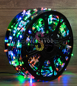 Клип Лайт 12В, фиксинг, мульти, 665 LED, 100м, темно-зеленый ПВХ, IP65, Neon-Night