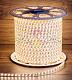 Светодиодная лента Тейп Лайт 120SMD5730, 220В, 17х6,5мм, теплая белая, IP67, 100м, Neon-Night