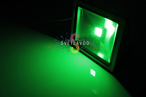 Прожектор светодиодный, зеленый, 220В, 50Вт, серый корпус