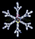 Светодиодная Снежинка, 52см, белая, фиксинг, 220В, IP65