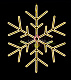 Светодиодная Снежинка, 120см, белая теплая, фиксинг, неон, 220В, IP65