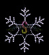 Светодиодная Снежинка, 76см, белая, фиксинг, 220В, IP65
