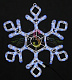 Светодиодная Снежинка, 79х69см, синяя, фиксинг, 220В, IP65