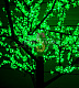 Светодиодное дерево Сакура, 2,5 м, Ø2 м, зеленое, 24B, 1728LED, IP54