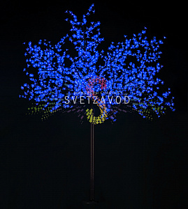 Узнать цену и условия опта на светодиодную сакуру Светодиодное дерево Сакура, 2,5 м, Ø2 м, синее, 24B, 1728LED, IP65