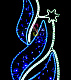 Светодиодная консоль "Звездное пламя" 170х72 см, белая, синяя
