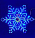 Светодиодная Снежинка, 70см, синяя, фиксинг, 220В, IP65, Riсh Lеd