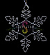 Светодиодная Снежинка, 75см, теплая белая, фиксинг, 220В, IP65