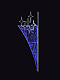 Светодиодная консоль "Звездный мотив", 200х65 см, синяя