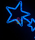 Светодиодная консоль "Пять звезд", 150х85 см, синяя
