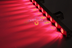 Линейный светодиодный прожектор, красный, 12В, 9Вт, серый корпус