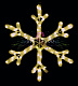 Светодиодная Снежинка, 52см, белая теплая, фиксинг, 220В, IP65