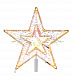 Светодиодная звезда 80см, теплая белая+белая, 80 LED, 220B, IP65, с трубой и подвесом, Neon-Night