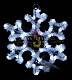 Светодиодная Снежинка, 30х25,5см, мерцающая, 220В, IP65