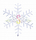 Светодиодная Снежинка, 95см, белая, мерцающая, 220В, IP65, Neon-Night