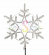 Светодиодная Снежинка, 55см, теплая белая, фиксинг, 220В, IP65, Neon-Night